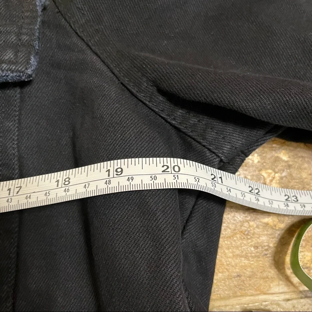 Free People Black Raw-Edge Denim Jacket with Side Tie Details NWT - Picture 9 of 16